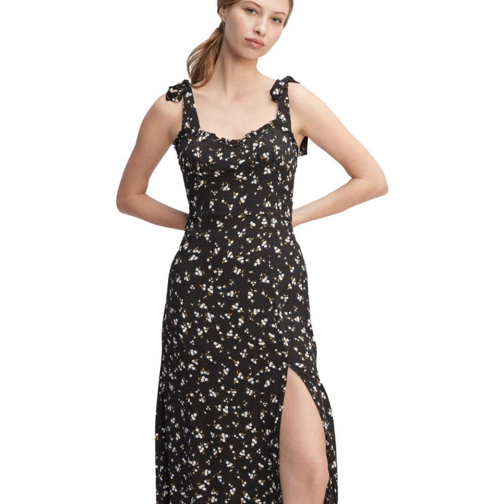 Floral Black Dress